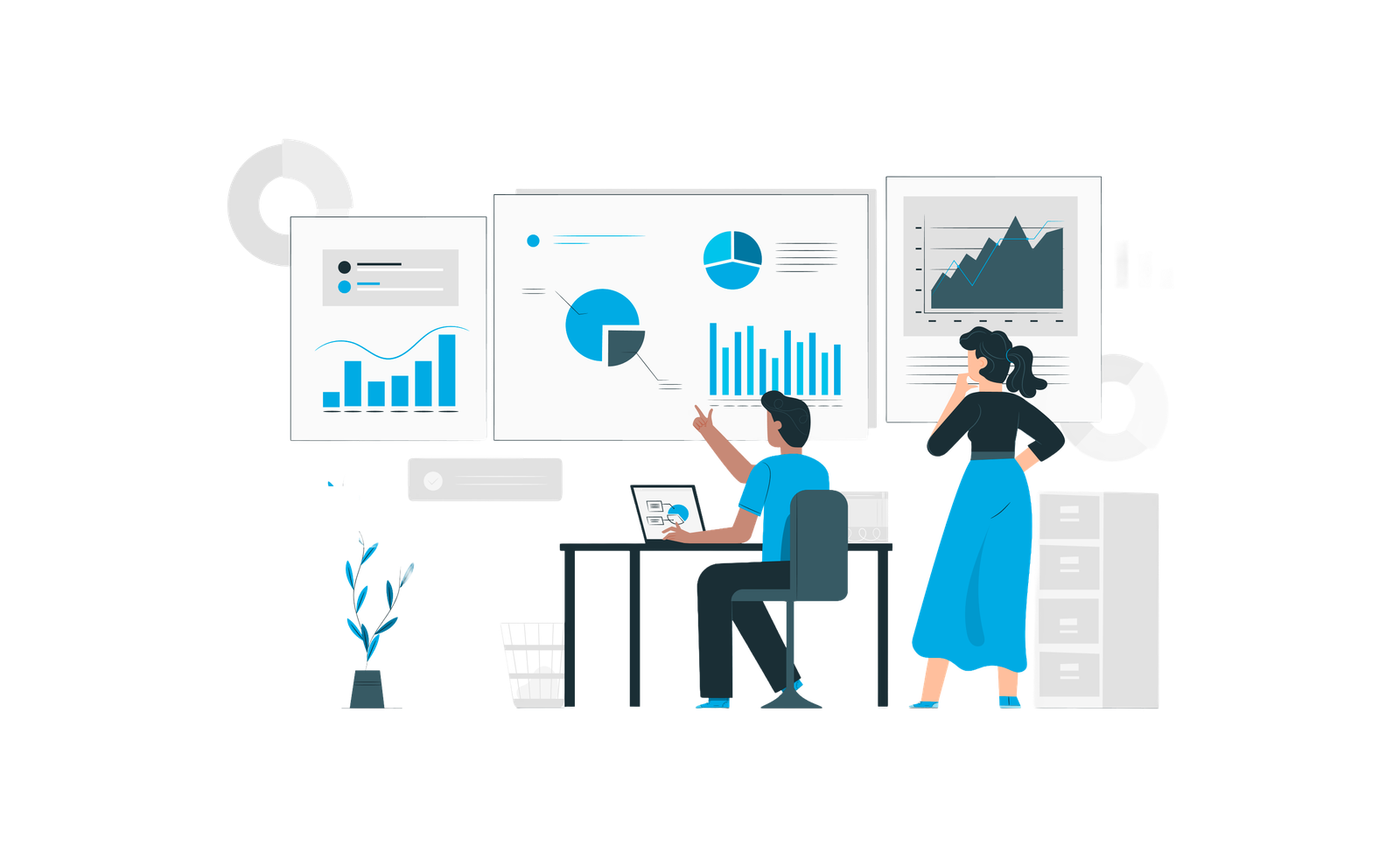 Equipo trabajando en soluciones digitales